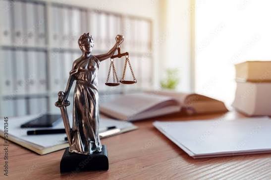 Lady Justice statue in a legal office